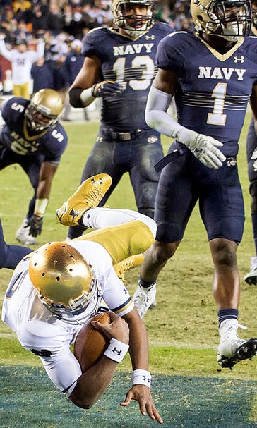 Golson tosses 3 TDs, runs for 3 as No. 10 Notre Dame fends off Navy